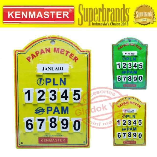 Papan Meteran PLN PAM Listrik Air meter Kenmaster