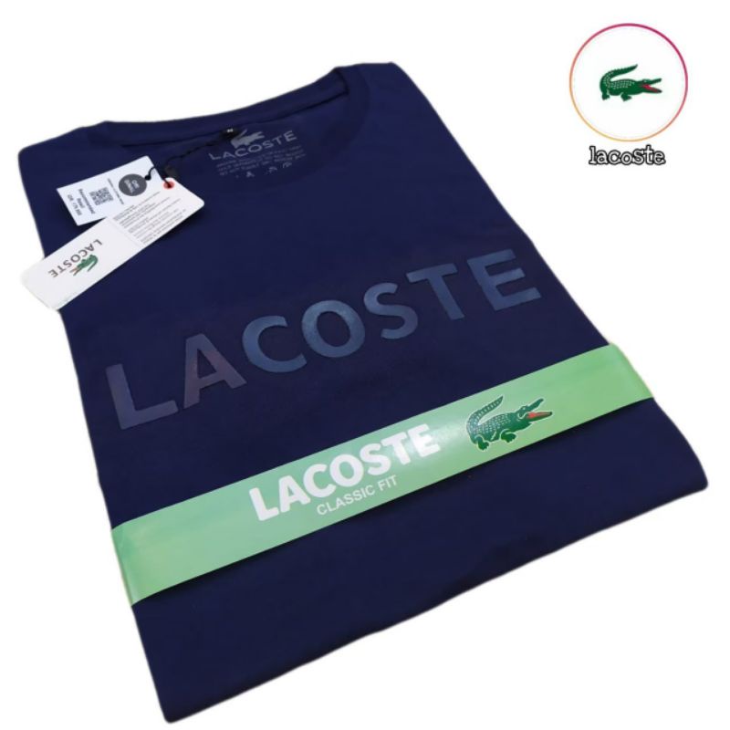 Tshirt | Kaos | Baju Pria | Sablon | Lacoste | Branded | Plastisol | Flocking