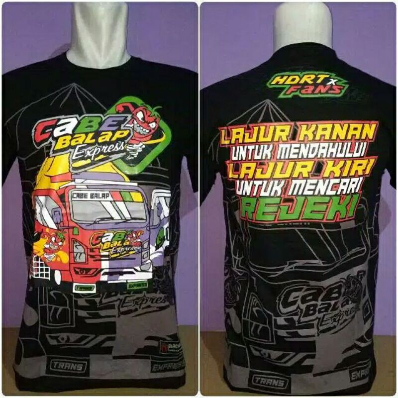 Kaos Driver Truck Kata Kata Cabe Balap Indonesia