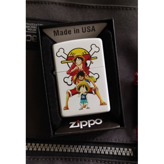 Korek api Zippo Matte White Motif ONE PIECE - LUFFYTARO