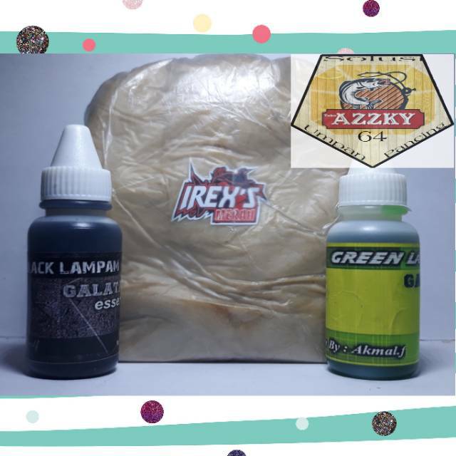Paket Campuran umpan Lemak kuda IREX S MERAH dan Essen BLACK LAMAPAM DAN GREEN LAMPAM