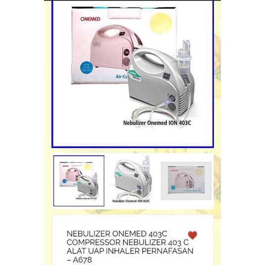 Alat Bantu Pernafasan NEBULIZER ONEMED 403C COMPRESSOR NEBULIZER 403 C ALAT UAP INHALER PERNAFASAN –