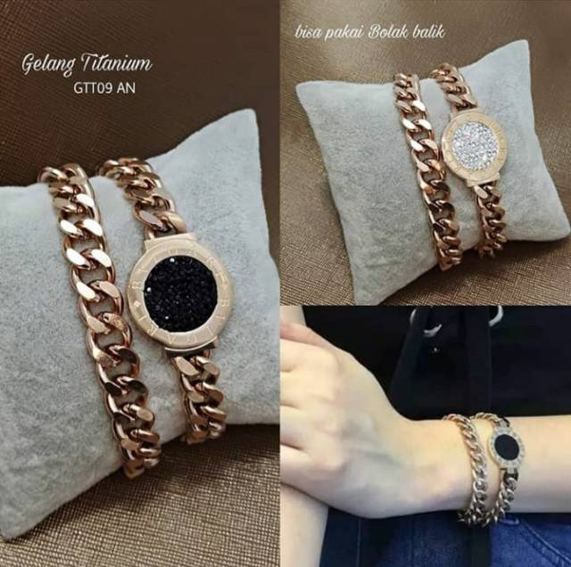 Titanium Gelang Rante lilit .