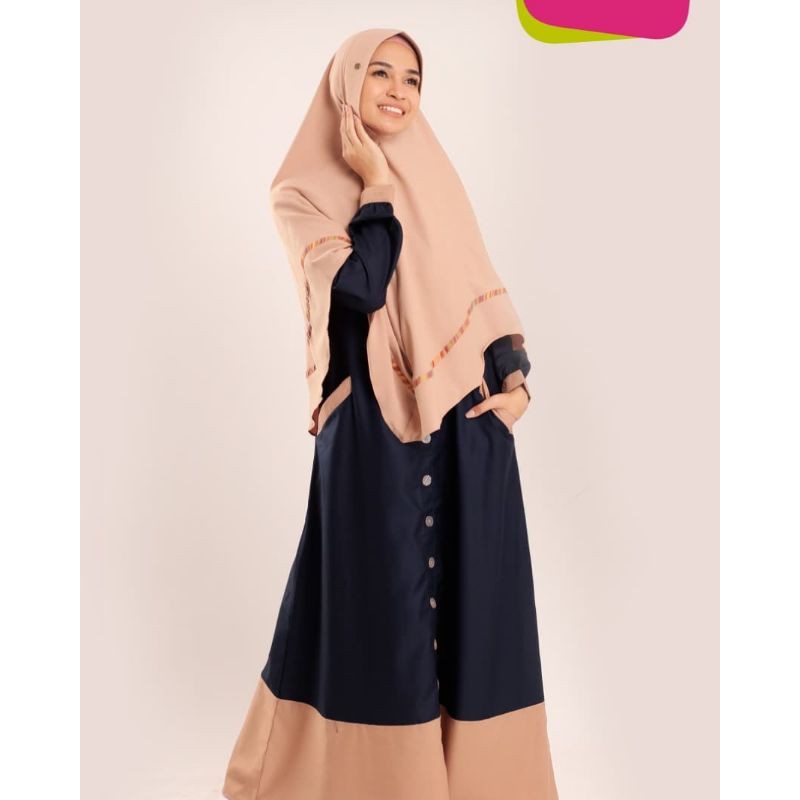 Gamis Fajrina Navy Pasmira