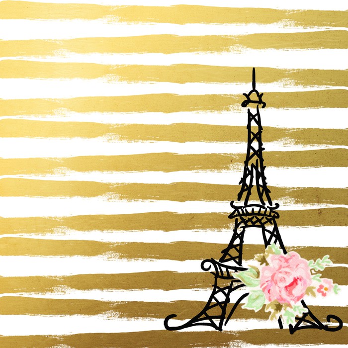 Kertas Scrapbook - Modern Chic Parisian Design