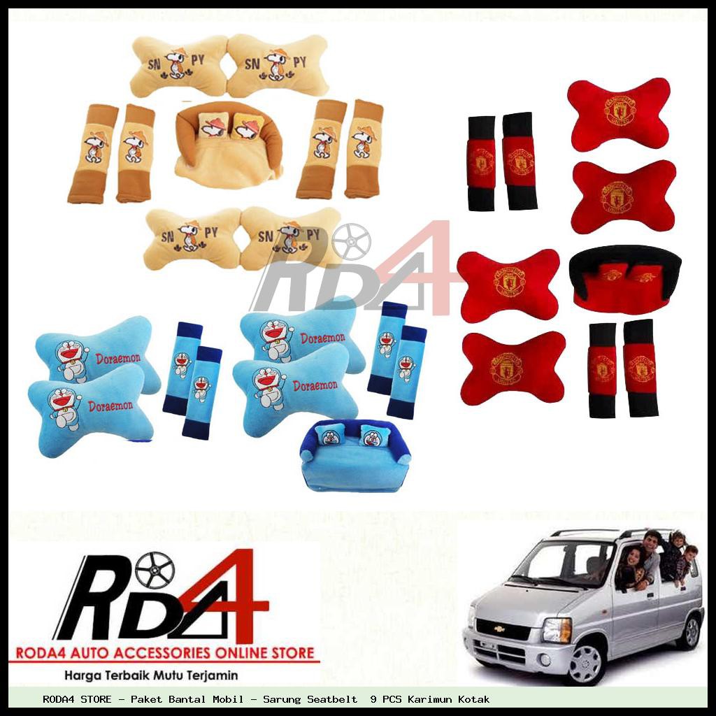 Paket Bantal Mobil - Sarung Seatbelt  9 PCS Karimun Kotak
