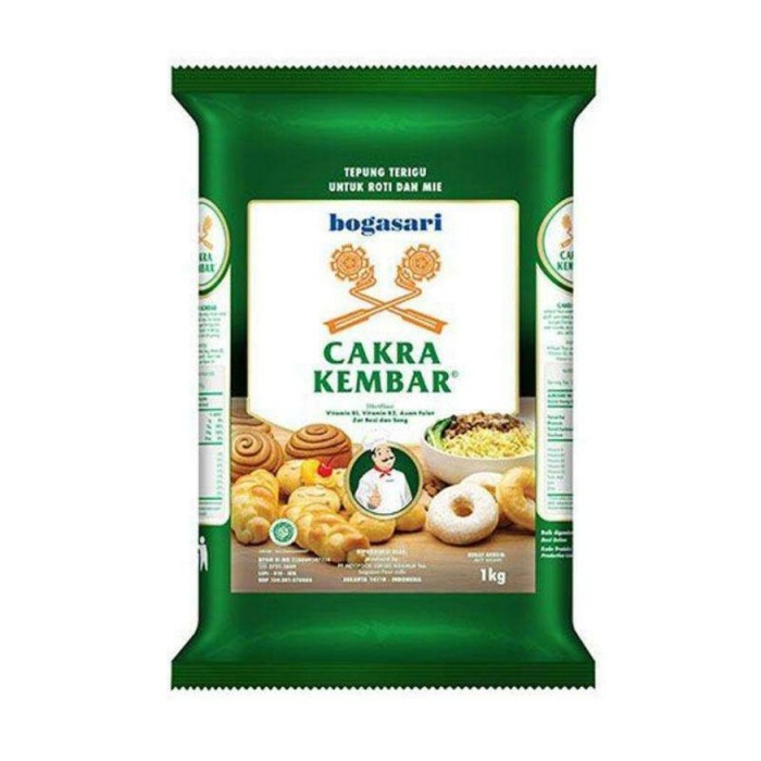

D02D1 Tepung Terigu Cakra 1 Kg Premium Da01D100