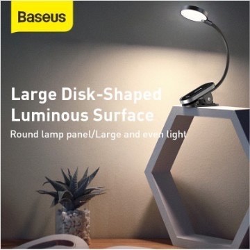 Baseus Comfort Reading Mini Clip Lamp LED Lampu Baca Jepit Clip On Original Baseus