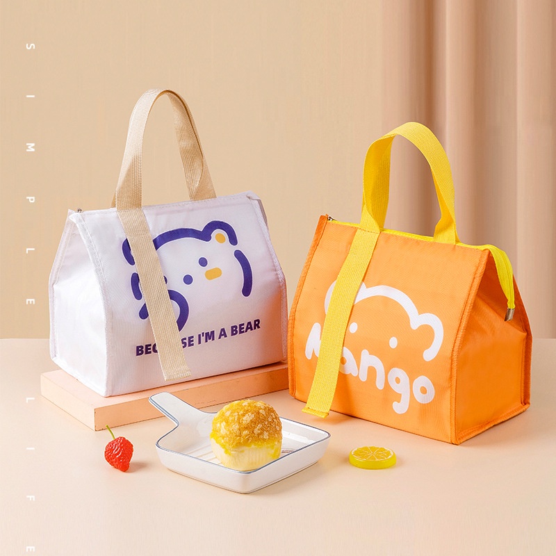 OVERFLOWS.ID Lunch Bag Tas Bekal Tempat Makan Cooler LunchBag Box Motif Anak Dewasa