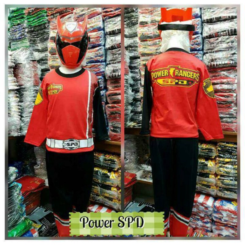 One set power rangers + topeng