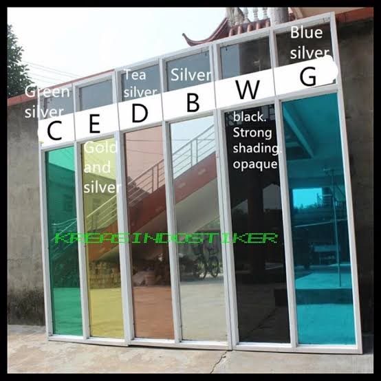 Kaca film Hijau Biru Solid Birusoft Coklat