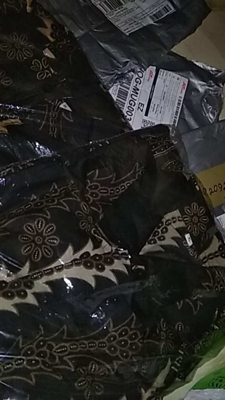 Kemeja Batik Pria Lengan Panjang Size M L Xl Xxl  Bswart Batik Hrb026 Kenongo Hem Panjang Padi