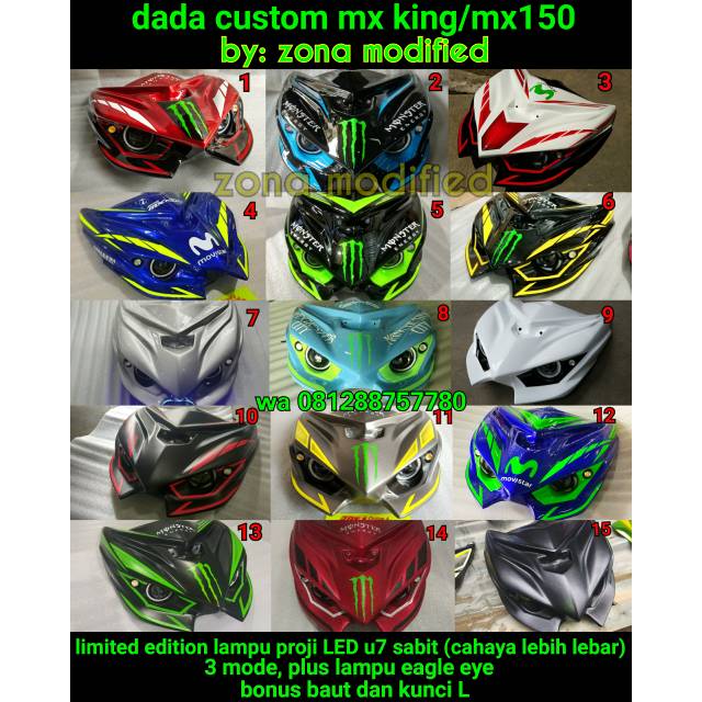 Dada mx king custom upgrade lampu terbaru