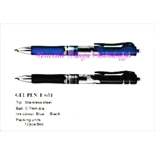 

Pulpen Gel Weiyada Click E681 isi 12pcs