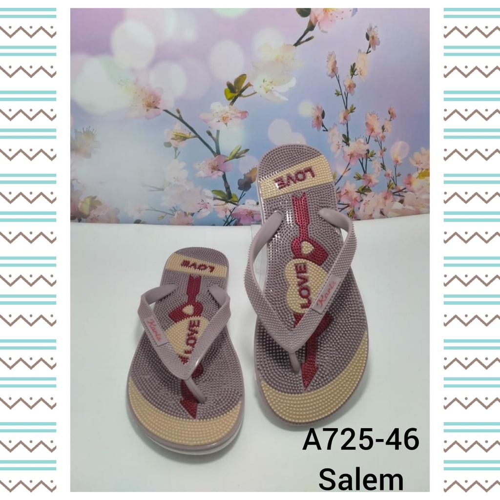 sandal import model flat wanita kasual nyaman dan modis A725-46 UK 37-41