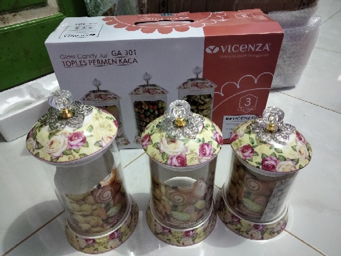 Glass Candy Jar Vicenza B802 / Toples Vicenza B802