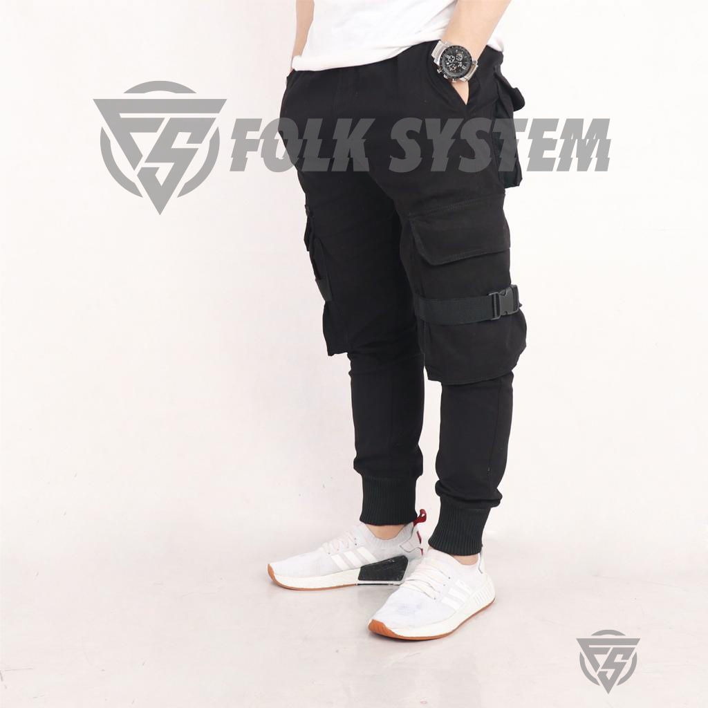 Celana panjang cargo joger pria FS original folksystem