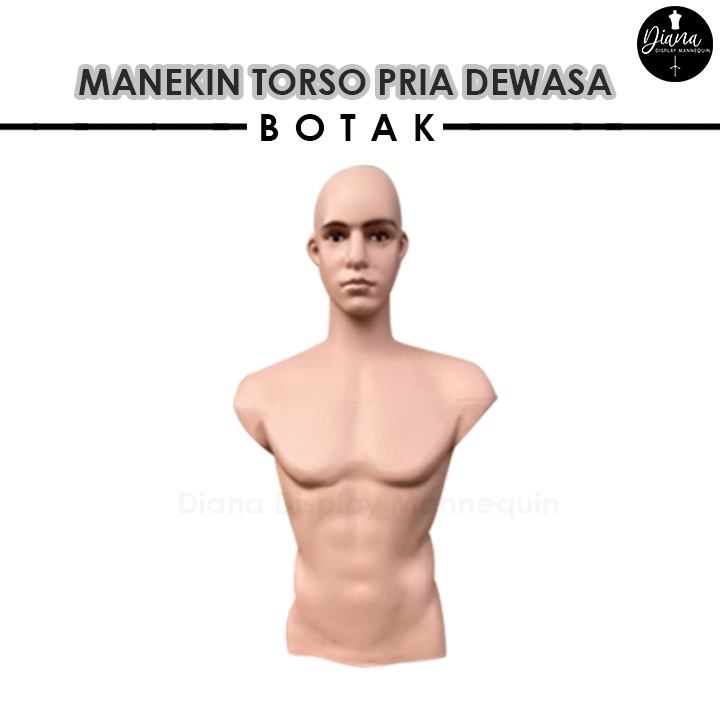 manekin Torso Cowok dewasa  ada wajah