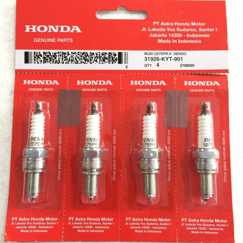 Busi Pengapian U27 EPR9 Beat Fi Vario 125/150 Verza 150 Ori ahm