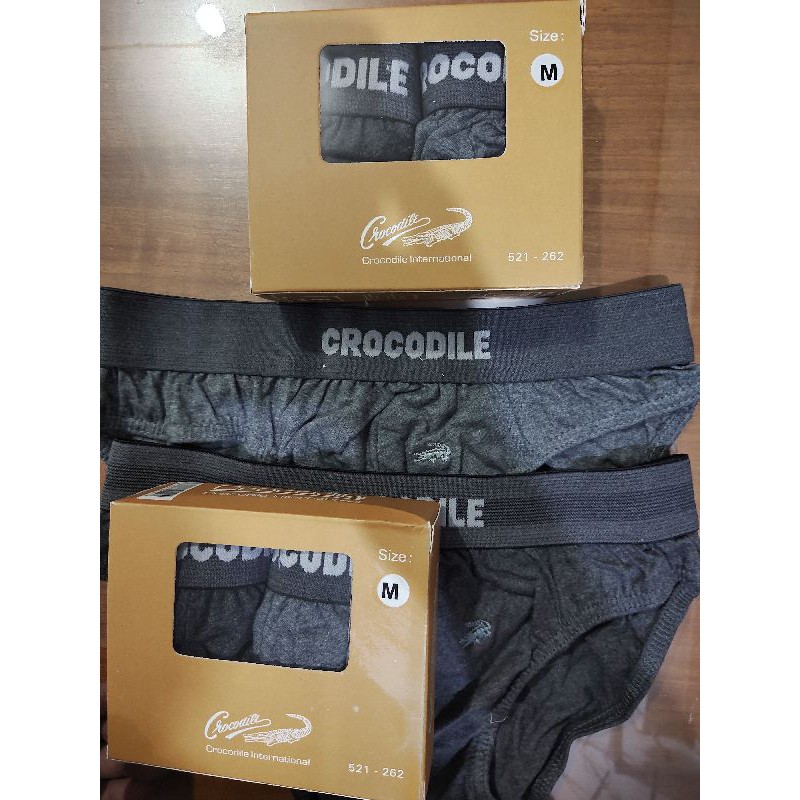 2 PCS CELANA DALAM CROCODILE 262  CD CROCODILE 521 262 PRIA ORIGINAL, ASLI, KATUN MYSTY, 1 BOX ISI 2 PCS