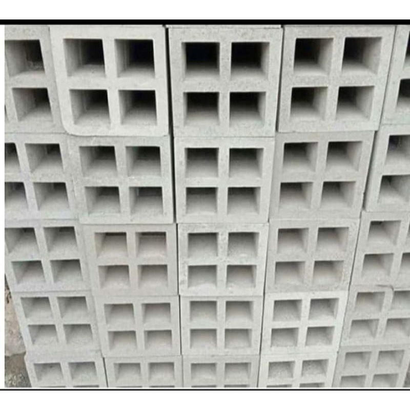 roster roster modern minimalis beton lobang angin motif lobang4 abu