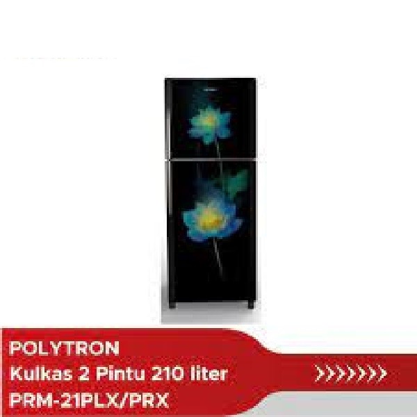 Kulkas Polytron PRM 21PLX / PRM21PLX Kulkas 2 Pintu 210 Liter