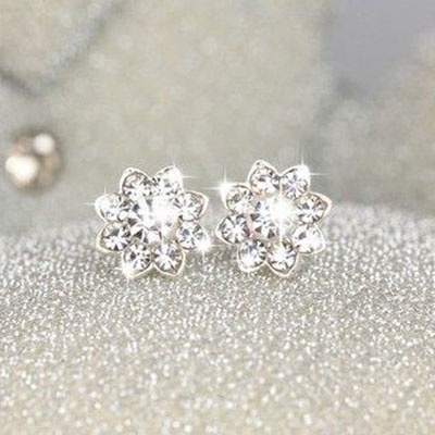Anting Mutiara Pejantan Kristal Fashion Heart Pearl Crystal Stud Earring Charm Zircon Star Earrings Jewelry for Women Lady Gift-14