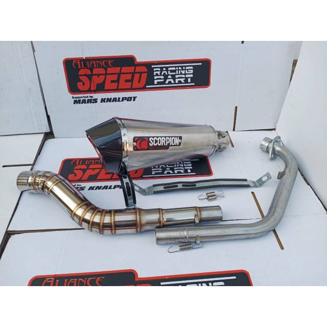 KNALPOT SCORPION R15 V3 V2 CBR 150R CB150R XABRE JUPITER MX KING AEROX SCORPIO MT15 GSX 150R