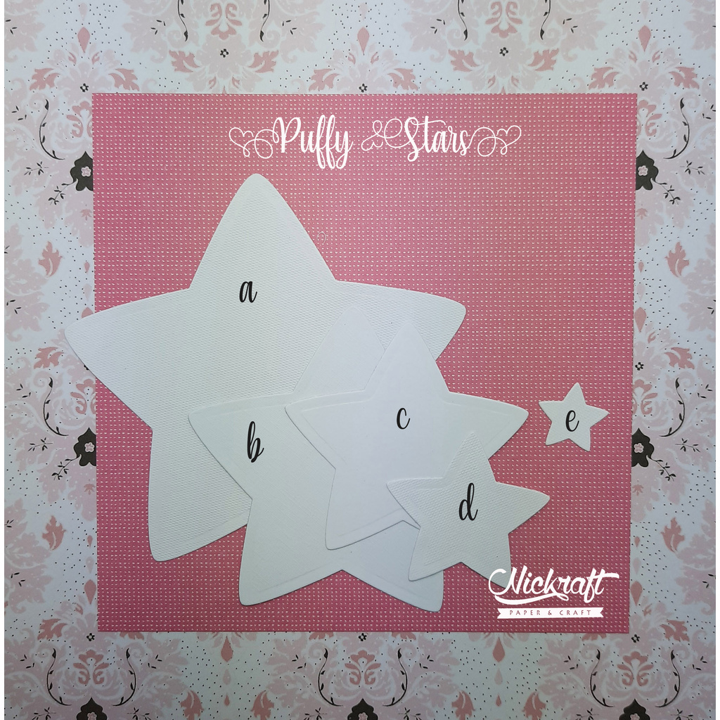 

PUFFY STAR - Bahan Scrapbook Bintang Frame label
