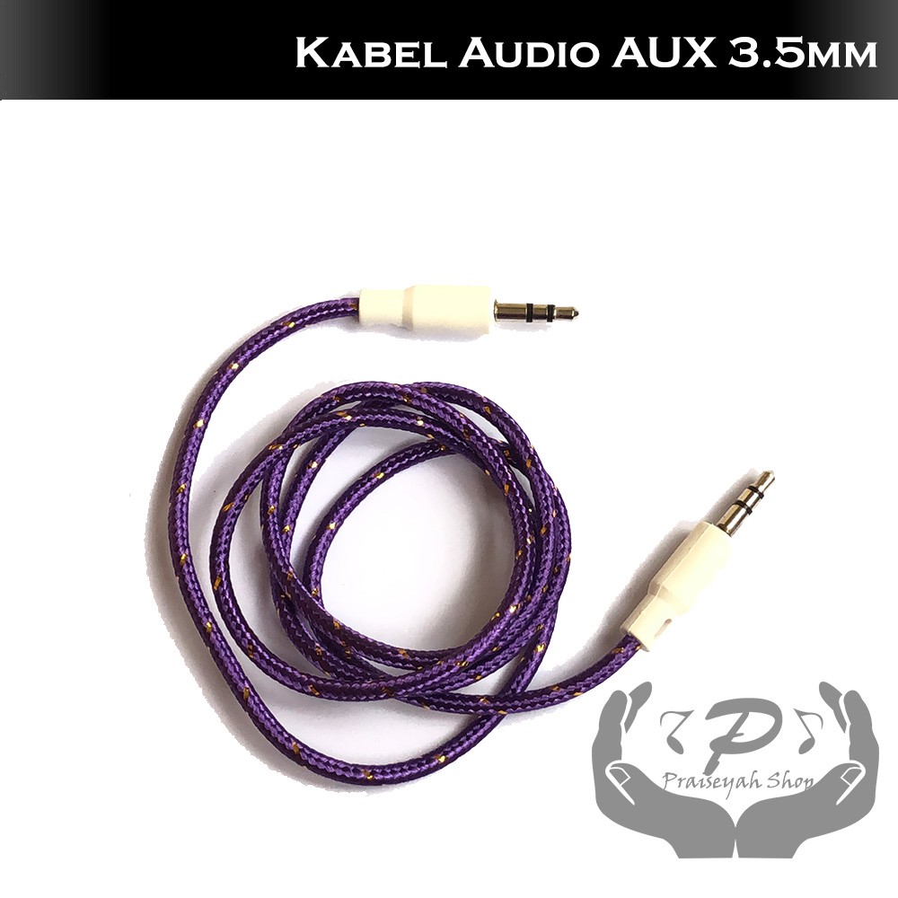 Kabel AUX Audio MP3 Handphone HP Mobil Speaker Musik Jack 3.5 mm