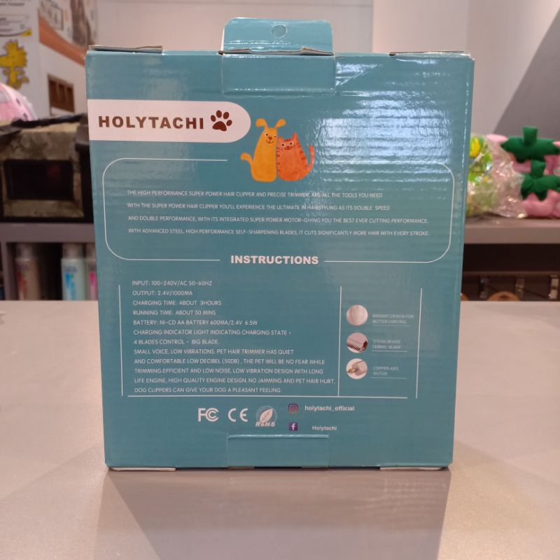 Holytachi Pet Hair Clipper HT-9900 / Clipper Alat Cukur Anjing Dan Kucing