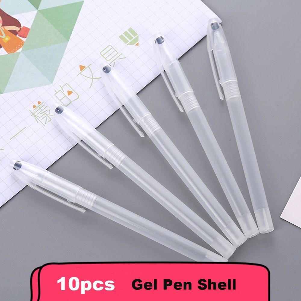 Wonder 10PCs/Set Gel Pen Cover Hot Plastik Perlengkapan Menulis Alat Tulis