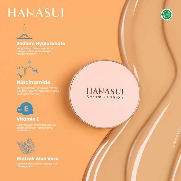 *galerybeautysemarang* HANASUI Serum Cushion 15g | Foundation | Flawless | Natural Dewy Finish | Perfect Coverage