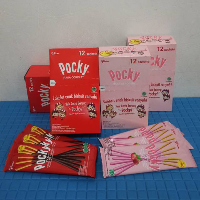 Pocky Sachet Coklat / Strawberry 11gr