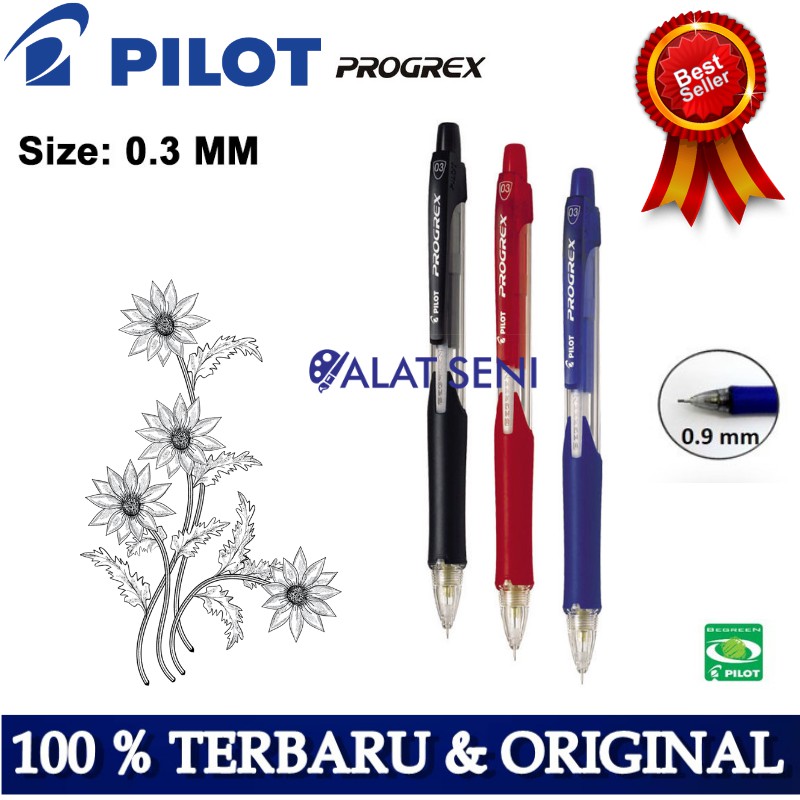 

Pilot Mechanical Pencil 0.3mm Pensil Mekanik Pilot PROGREX