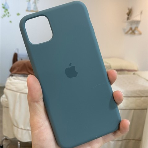 Silicone Cover Midnight Green For IPhone 11 Pro 6S 7Plus 8+ 6+ Xr 11 Pro Max Original SE2 2020 Case