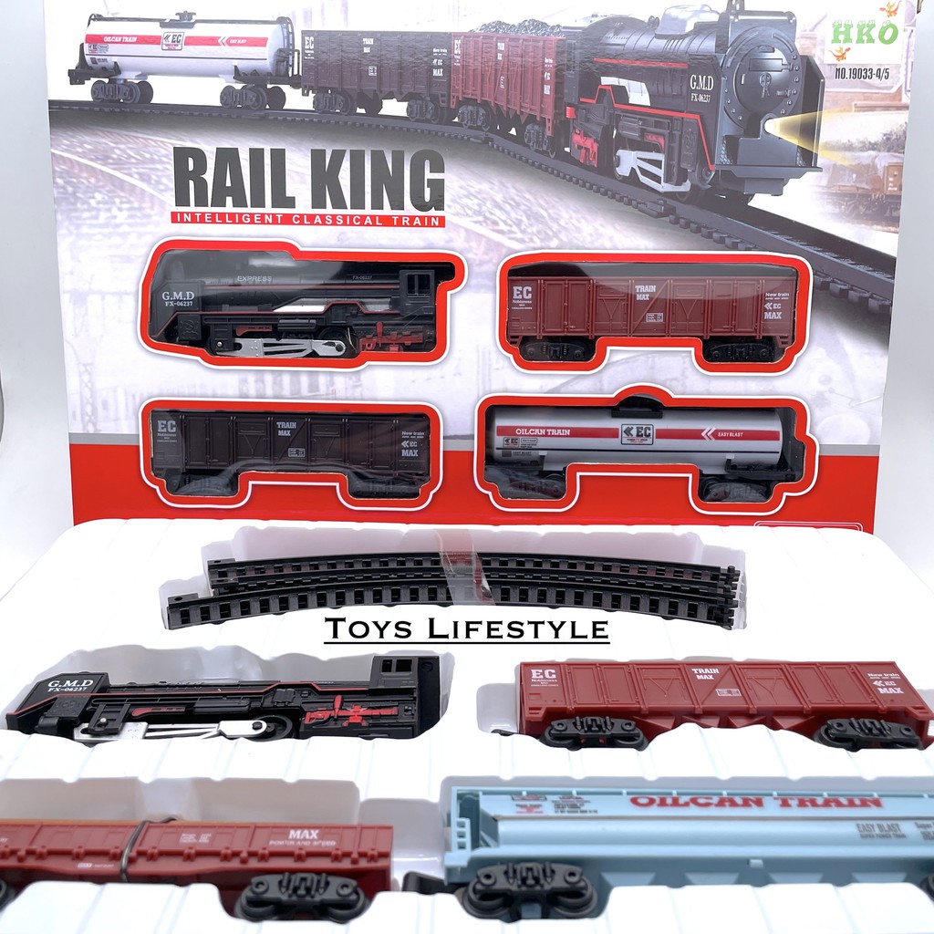 Mainan Kereta Api Rail King Merah Classic Train (MURAH)