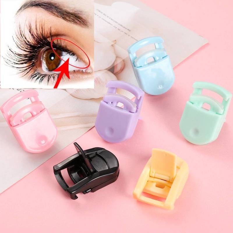 [Portable Professional square Mini False Eyelashes Curler] [Curling Eyelashes Clip with Replacement tape] [Eyelash Beauty Makeup Tools]