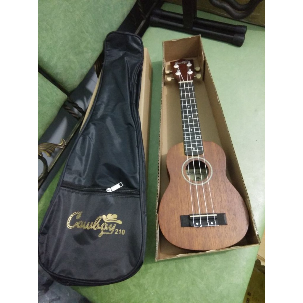 Ukulele Soprano Merk Cowboy Original Tipe Uk-21 NS Warna Coklat Bonus Tas Senar Pick Jakarta Murah