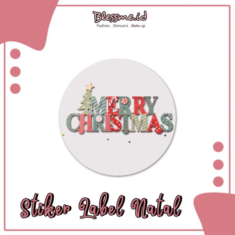 

STIKER NATAL/LABEL MERRY CHRISTMAS #3