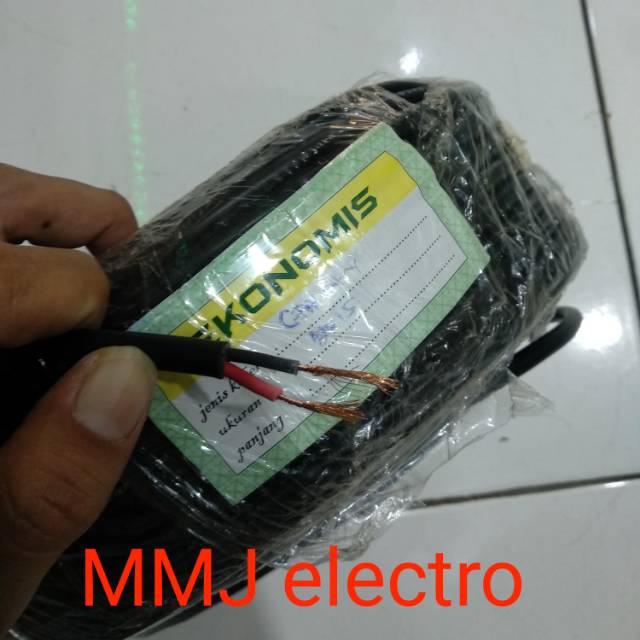 Kabel Audio - Kabel NyyHy - Kabel Serabut Hitam 2x1,5 Ekonomis Harga Permeter