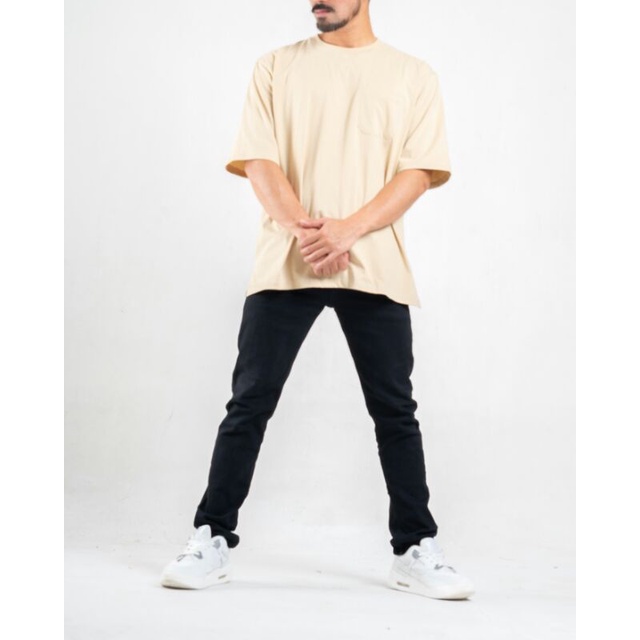 Kaos Polos Oversize Saku / Oversize T-Shirt Polos