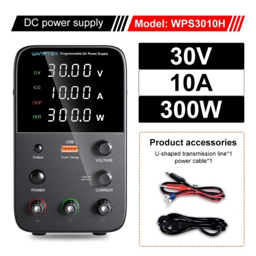 Adjustable DC Power Supply 30V 10A Charger Baterai