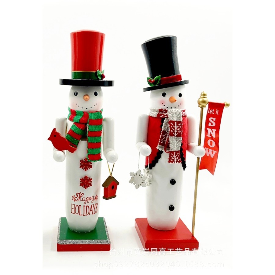 Snowman Nutcracker Kayu Dekorasi Natal Christmas Gift Kado Pajangan