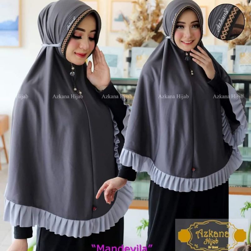 KERUDUNG AZKANA REMPEL ZIGZAG MODEL HIJAB INSTAN  TERBARU 2022