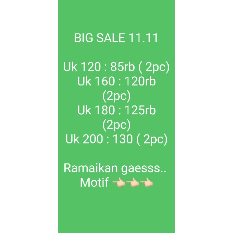 Sprei Uk 120 Big Sale