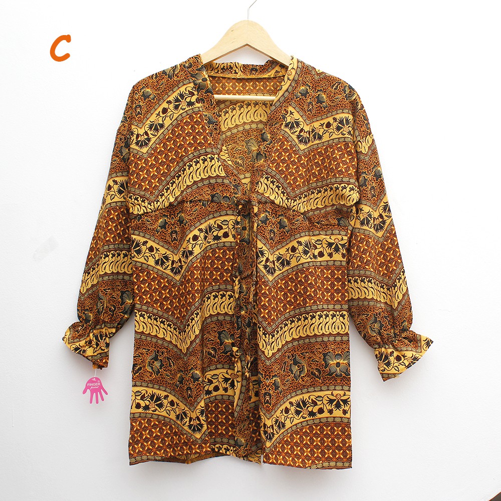 JakartaFashion - cardigan kerut outter bohemian etnic kardigan tali lengan panjang bahan adem batik