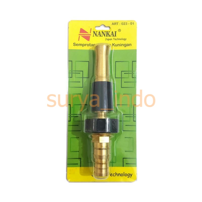 KEPALA SEMPROTAN AIR LURUS KUNINGAN 1/2&quot; NANKAI 023-01 HOSE NOZZLE