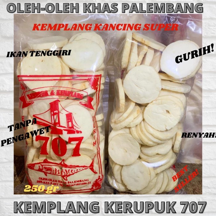 

MURAH kemplang kancing tenggiri super 707/kerupuk super/khas Palembang/250gr