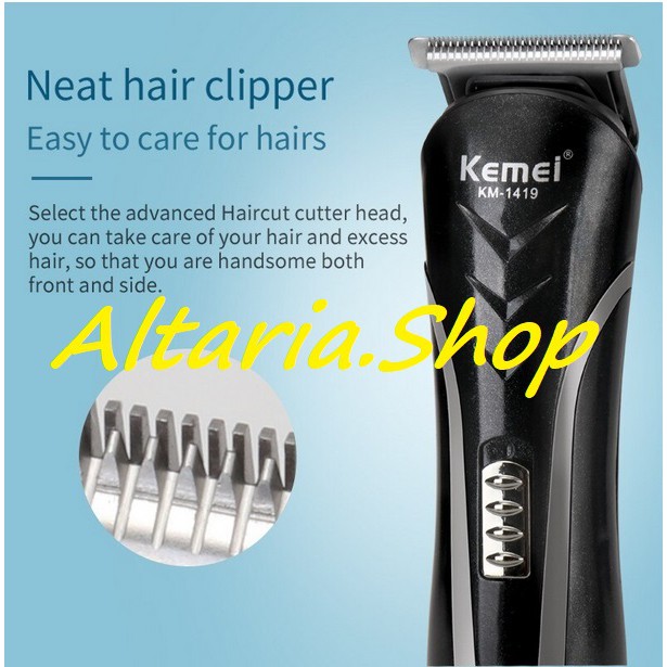 Hair Clipper Kemei-1419 Cukur Rambut/ Kumis / Bulu Hidung / Jenggot KM-1419 100% Original